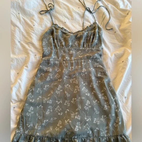 Abercrombie Green Floral Dress - Picture 1 of 4